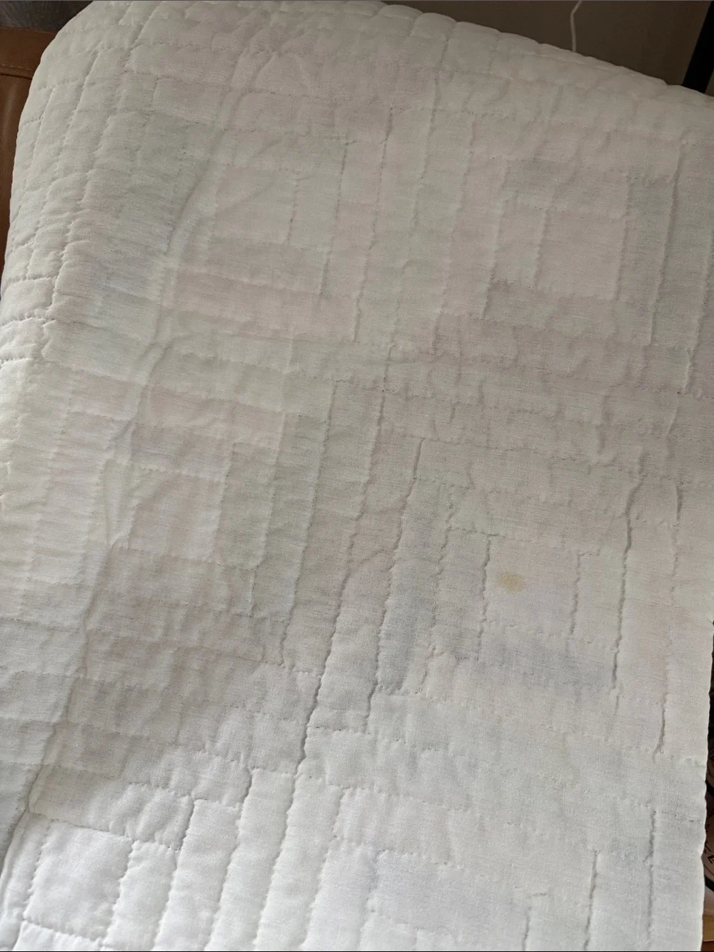 Handmade Purple and White Log Cabin Quilt - Classic Home Bedding